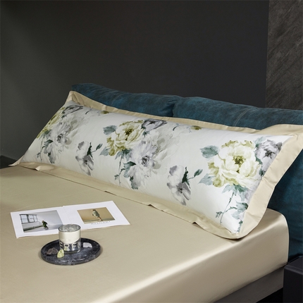 91家纺网 家纺一手货源 找家纺 （总）八十八家纺 2024新款双股活性贡缎长绒棉数码印花单品及套件--双人枕套