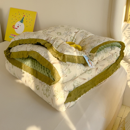 91家纺网 家纺一手货源 找家纺 （总）芯恋 2025款提花韩版花边豆豆冬被被子春秋被芯大豆被豆豆被