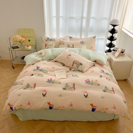 91家纺网 家纺一手货源 找家纺 （总）悦织湾家纺 2025新款卡通印花水洗棉四件套