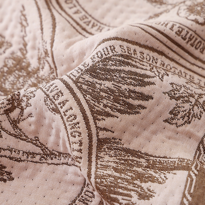 91家纺网 家纺一手货源 找家纺 朴尔家纺-毛巾被 2024年新款卡通定位纯棉四层纱布枕巾 清欢-米咖