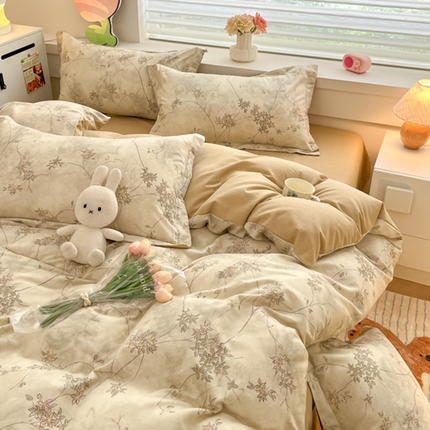 91家纺网 家纺一手货源 找家纺 （总）慕尚家纺 2025新款原棉磨毛四件套单被套系列-单被套