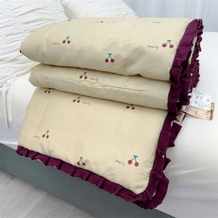 91家纺网 家纺一手货源 找家纺 （总）蓝庭全棉印花花边冬被大豆被春秋被芯被子可机洗