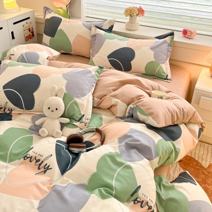 91家纺网 家纺一手货源 找家纺 （总）慕尚家纺 2025新款原棉磨毛四件套单被套系列-单被套