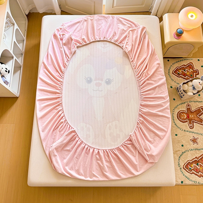 91家纺网 家纺一手货源 找家纺 ds生活馆 2026新款大版数码印花牛奶绒单床笠 玲娜贝尔