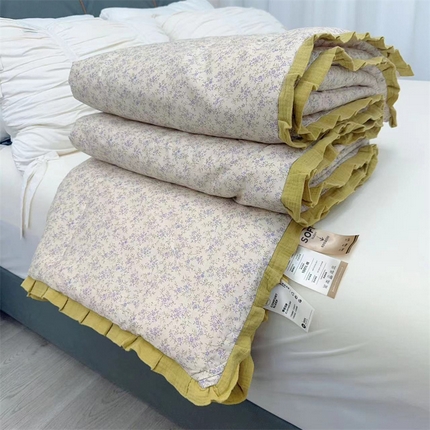 91家纺网 家纺一手货源 找家纺 （总）蓝庭全棉印花花边冬被大豆被春秋被芯被子可机洗