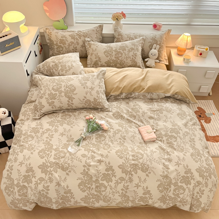 91家纺网 家纺一手货源 找家纺 慕尚家纺 2025新款原棉磨毛四件套单被套系列-单被套 伊闻