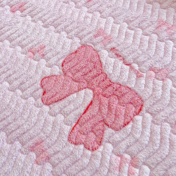 91家纺网 家纺一手货源 找家纺 川悦生活 2024新款A类印花雪花绒床垫加厚绒保暖床护垫 床垫暖暖蝴蝶结