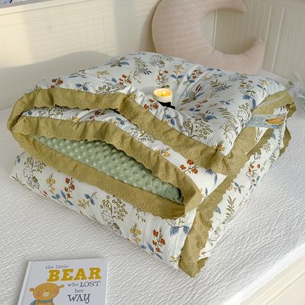 91家纺网 家纺一手货源 找家纺 （总）芯恋 2025款提花韩版花边豆豆冬被被子春秋被芯大豆被豆豆被