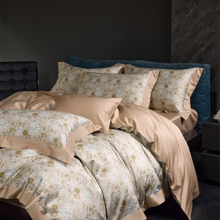 91家纺网 家纺一手货源 找家纺 （总）八十八家纺 2024新款双股活性贡缎长绒棉数码印花单品及套件--被套