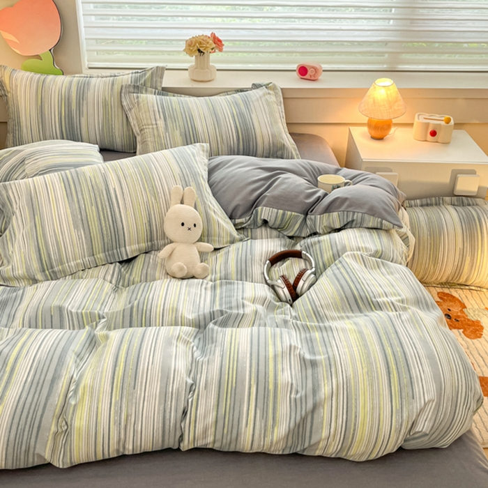 91家纺网 家纺一手货源 找家纺 慕尚家纺 2025新款原棉磨毛四件套单被套系列-四件套 海岸线