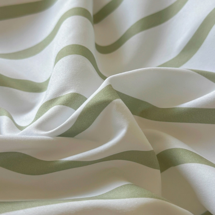 91家纺网 家纺一手货源 找家纺 花沐家居 2024新款亲肤云朵棉四件套加厚印花高克重磨毛四件套直播爆款 条纹绿