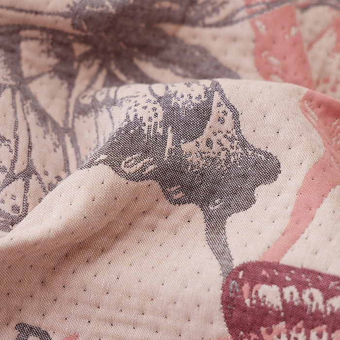 91家纺网 家纺一手货源 找家纺 朴尔家纺-毛巾被 2024年新款卡通定位纯棉四层纱布枕巾 梦幻蝶舞-粉