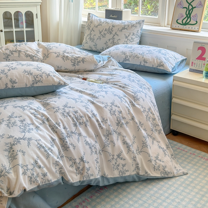 91家纺网 家纺一手货源 找家纺 清雅福 2024新款全棉13070印花单品系列-单被套 满庭米