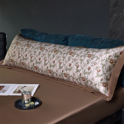 91家纺网 家纺一手货源 找家纺 （总）八十八家纺 2024新款双股活性贡缎长绒棉数码印花单品及套件--双人枕套