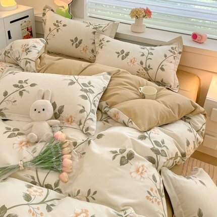 91家纺网 家纺一手货源 找家纺 （总）慕尚家纺 2025新款原棉磨毛四件套单被套系列-单被套