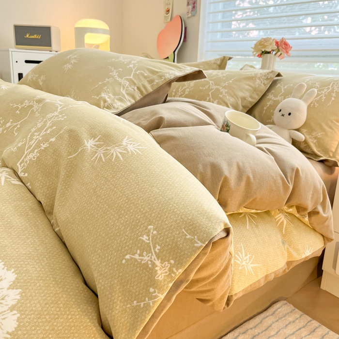 91家纺网 家纺一手货源 找家纺 慕尚家纺 2025新款原棉磨毛四件套单被套系列-四件套 悠香