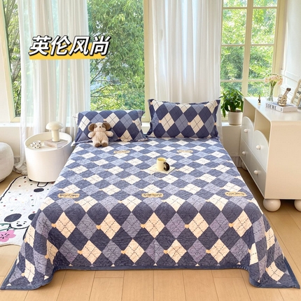 91家纺网 家纺一手货源 找家纺 （总）赫梵茜 2024新款高克重牛奶绒夹棉单床盖