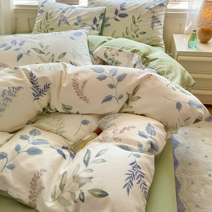 91家纺网 家纺一手货源 找家纺 清雅福 2024新款全棉13070印花单品系列-单被套 素雅花香