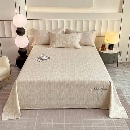 91家纺网 家纺一手货源 找家纺 （总）春皖家纺 2025新款棉天丝磨毛刺绣磨毛单床单 (第一版)