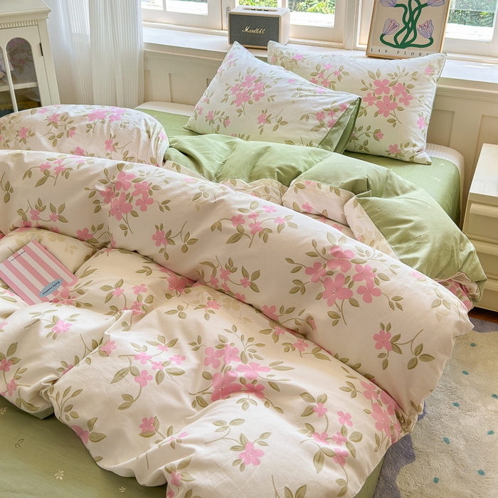 91家纺网 家纺一手货源 找家纺 清雅福 2024新款全棉13070印花单品系列-单被套 花舞轻盈