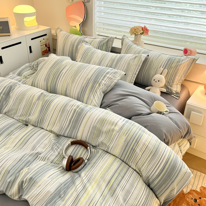 91家纺网 家纺一手货源 找家纺 慕尚家纺 2025新款原棉磨毛四件套单被套系列-四件套 海岸线