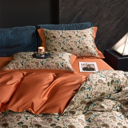 91家纺网 家纺一手货源 找家纺 （总）八十八家纺 2024新款双股活性贡缎长绒棉数码印花单品及套件--枕套