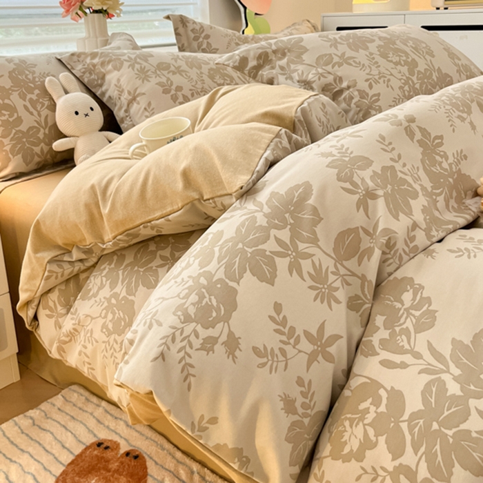 91家纺网 家纺一手货源 找家纺 慕尚家纺 2025新款原棉磨毛四件套单被套系列-单被套 伊闻