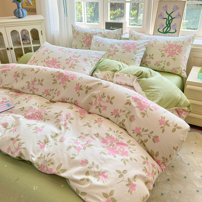 91家纺网 家纺一手货源 找家纺 清雅福 2024新款全棉13070印花单品系列-单被套 花舞轻盈