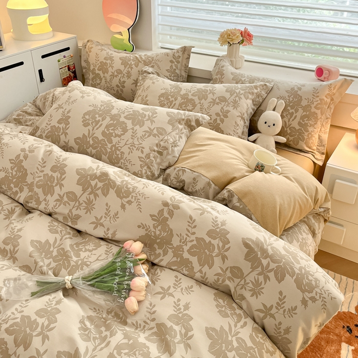 91家纺网 家纺一手货源 找家纺 慕尚家纺 2025新款原棉磨毛四件套单被套系列-单被套 伊闻