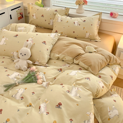 91家纺网 家纺一手货源 找家纺 （总）慕尚家纺 2025新款原棉磨毛四件套单被套系列-单被套