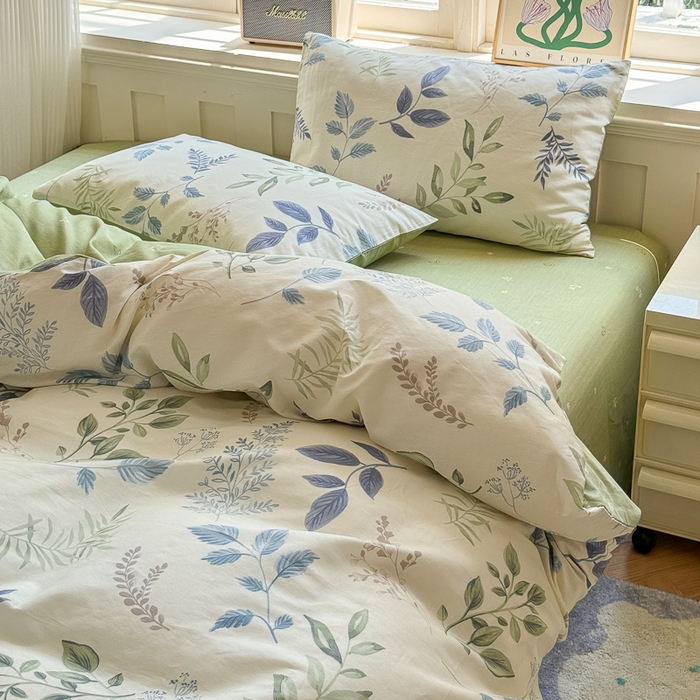 91家纺网 家纺一手货源 找家纺 清雅福 2024新款全棉13070印花单品系列-单被套 素雅花香