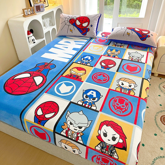 91家纺网 家纺一手货源 找家纺 ds生活馆 2026新款大版数码印花牛奶绒单床笠 英雄联盟