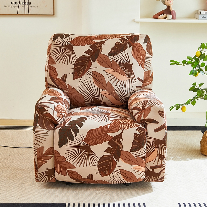 91家纺网 家纺一手货源 找家纺 逐日沙发套 2024新款牛奶丝印花系列-芝华仕沙发套 芝华仕-棕叶