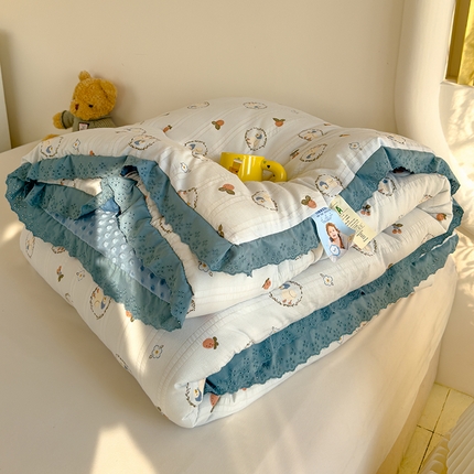 芯恋 2025款提花韩版花边豆豆冬被被子春秋被芯大豆被豆豆被萌萌鸭