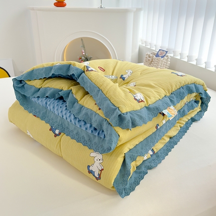 芯恋 2025款提花韩版花边豆豆冬被被子春秋被芯大豆被豆豆被滑板兔