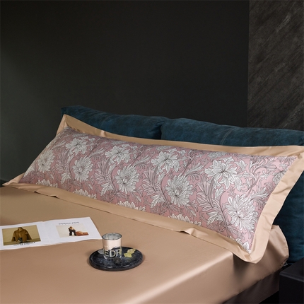 91家纺网 家纺一手货源 找家纺 （总）八十八家纺 2024新款双股活性贡缎长绒棉数码印花单品及套件--双人枕套