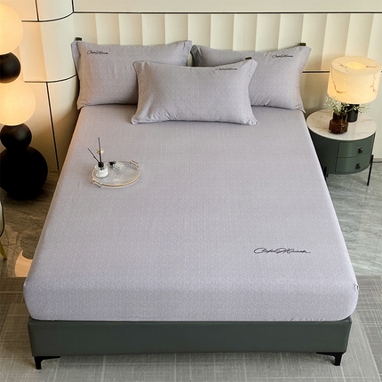 91家纺网 家纺一手货源 找家纺 （总）春皖家纺 2025新款棉天丝磨毛刺绣磨毛单床笠 (第一版)