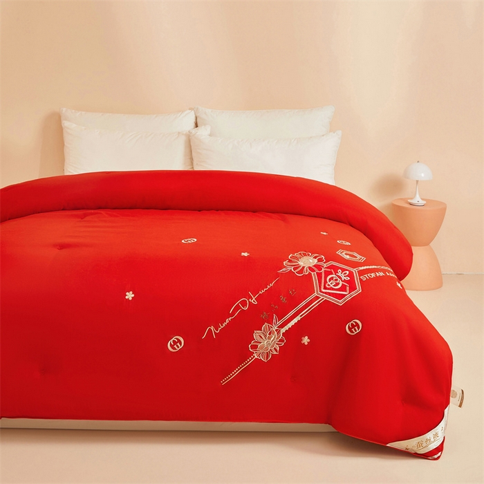 91家纺网 家纺一手货源 找家纺 美伦美 2024新款臻品 臻品红