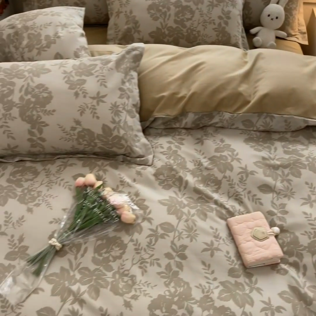 91家纺网 家纺一手货源 找家纺 慕尚家纺 2025新款原棉磨毛四件套单被套系列-单被套 伊闻