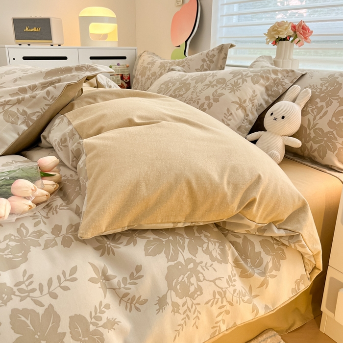 91家纺网 家纺一手货源 找家纺 慕尚家纺 2025新款原棉磨毛四件套单被套系列-单被套 伊闻