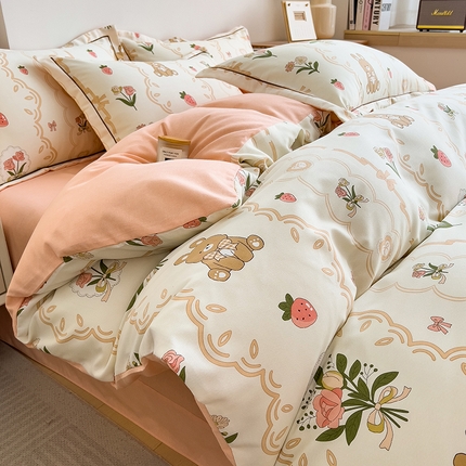 91家纺网 家纺一手货源 找家纺 （总）芃成家纺 2024新款原棉加厚生态磨毛单被套