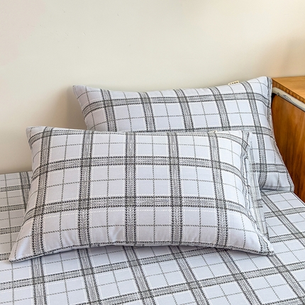 芃成家纺 2024新款原棉加厚生态磨毛单枕套 斯本格