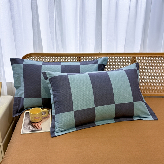 91家纺网 家纺一手货源 找家纺 丝芙妮家居（原乐视家纺） 2024新款加厚全棉磨毛印花四件套 米勒-蓝