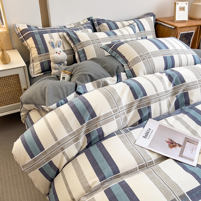 91家纺网 家纺一手货源 找家纺 芃成家纺 2024新款原棉加厚生态磨毛单被套 莱茵格-米