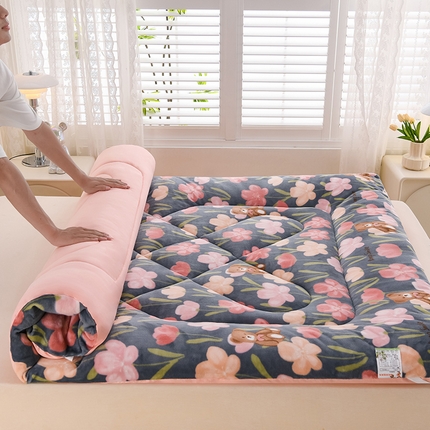 91家纺网 家纺一手货源 找家纺 （总）富威堡家纺 2025新款高克重牛奶绒棉花床垫系列