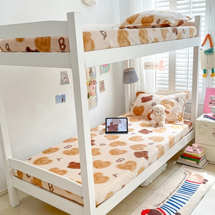 91家纺网 家纺一手货源 找家纺 （总）川悦生活 2024新款宿舍牛奶绒单床笠