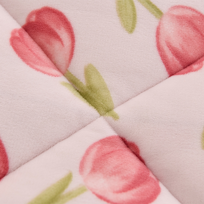 91家纺网 家纺一手货源 找家纺 富威堡家纺 2025新款高克重牛奶绒棉花床垫系列 花仙兔