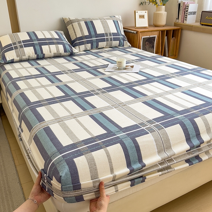 91家纺网 家纺一手货源 找家纺 芃成家纺 2024新款原棉加厚生态磨毛单床笠 莱茵格-米