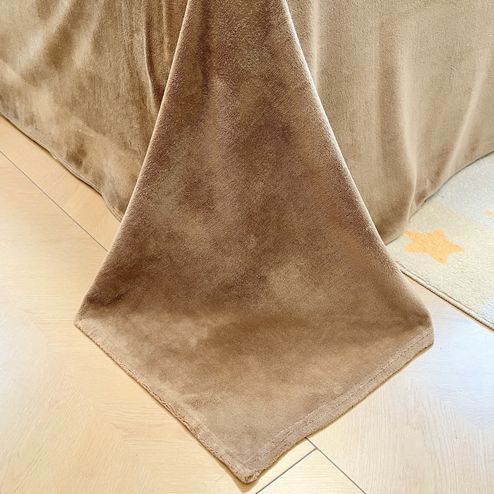 91家纺网 家纺一手货源 找家纺 2025新款田园花卉类印花牛奶绒被套单件 苹果小熊