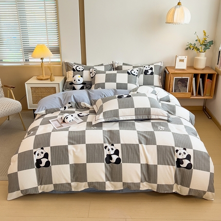 91家纺网 家纺一手货源 找家纺 （总）芃成家纺 2024新款原棉加厚生态磨毛四件套